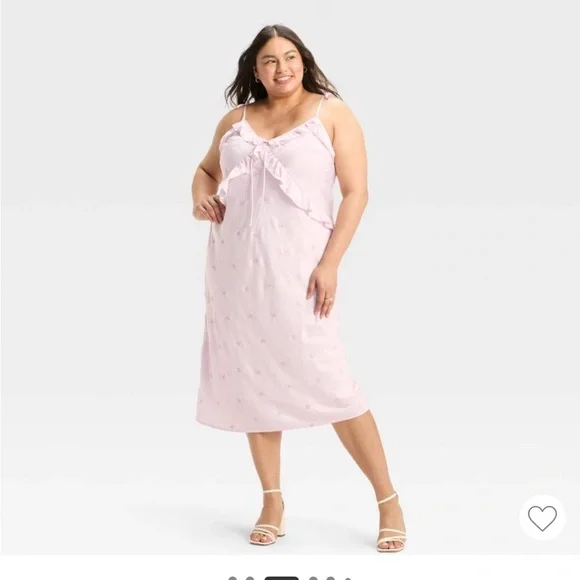 wild fable | Dresses | Womens Ruffle Maxi Aline Dress Wild Fable Light Pink  Xxl Nwt | Poshmark